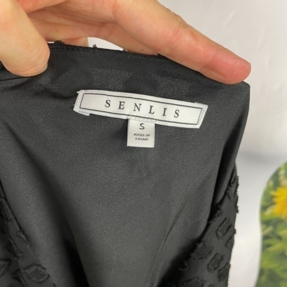 SENLIS Black Diamond Naomi Ruffle Surplice Small - Picture 16 of 17